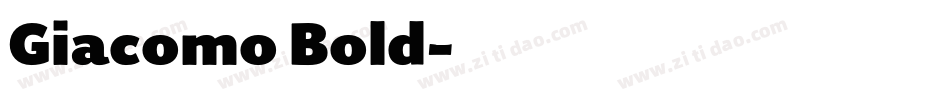 Giacomo Bold字体转换
